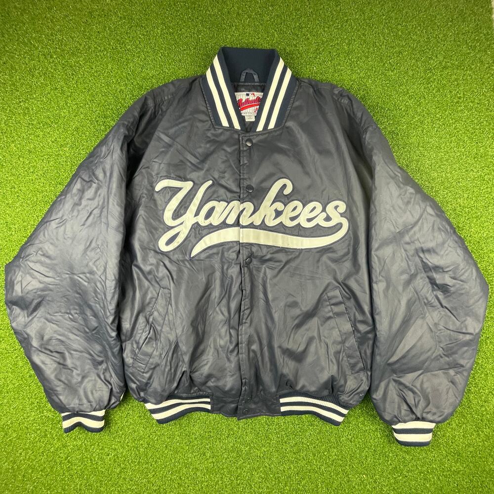 Vintage 1990s New York Yankees MLB Satin Bomber Jacket Sz L